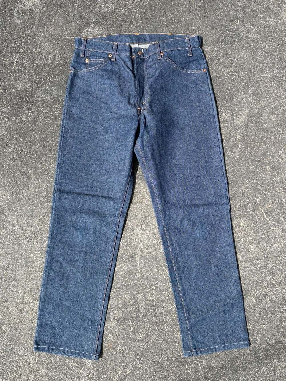 1975 Levi's Vintage Orange Tab Jeans 34x30 Made in USA Like New